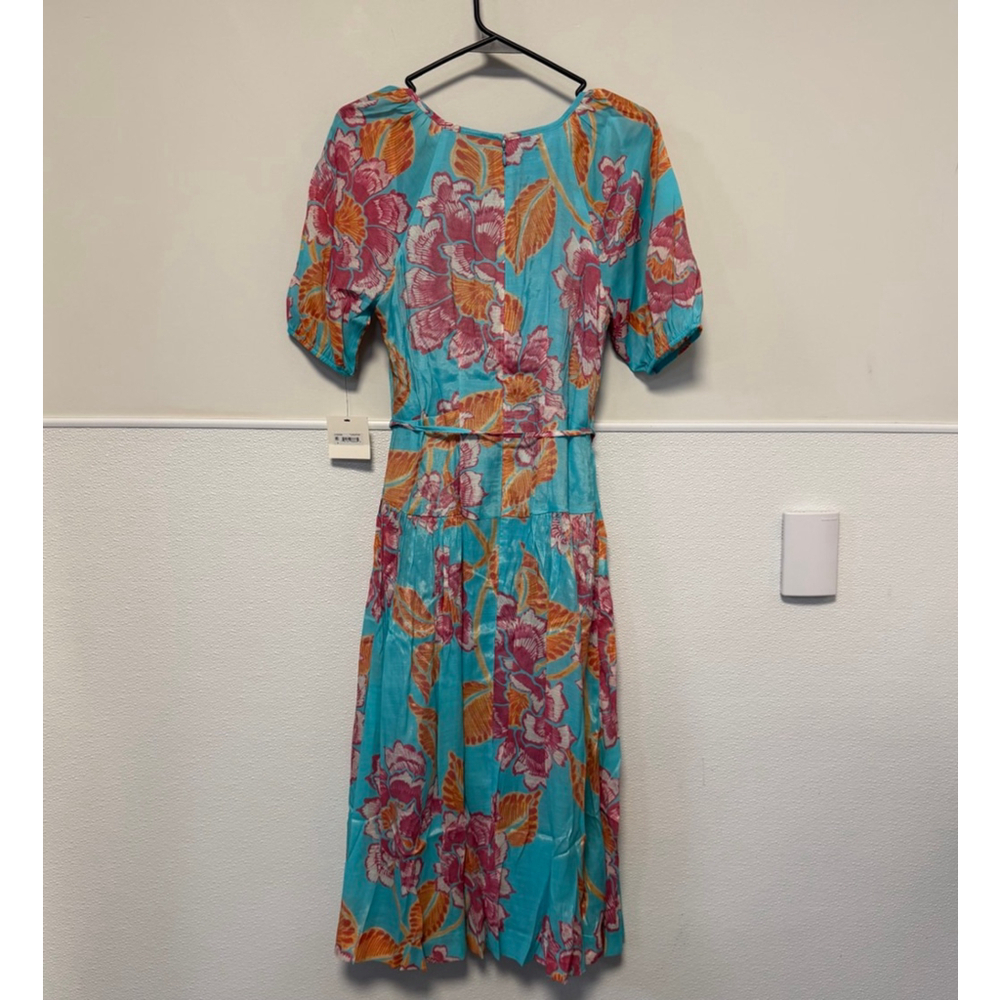 Women's THE GOOD JOURNEY Turquoise Pink Floral Midi Dress S NEW NWT MSRP $138 - Picture 16 of 16